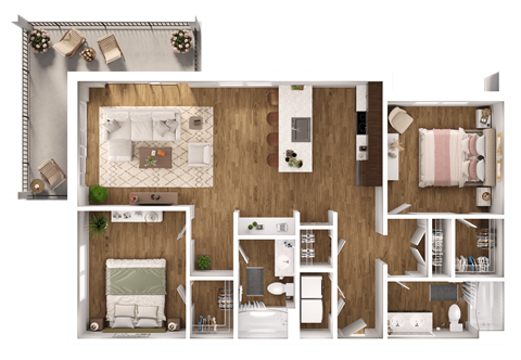 a floor plan of a house with a bedroom and a living room